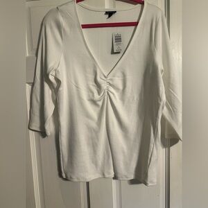 Torrid White 3/4 sleeve 14/16
